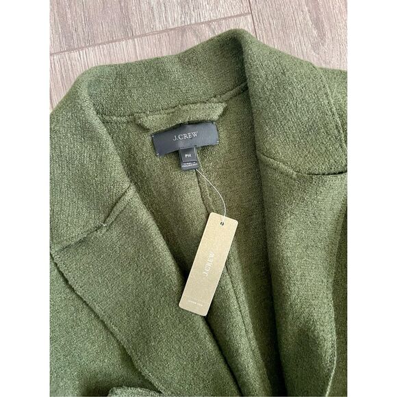 J. Crew Boiled Wool Wrap Coat in Green - Picture 5 of 8